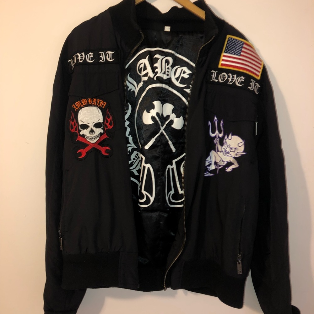BLAC LABEL PREMIUM PATCH BOMBER JACKET